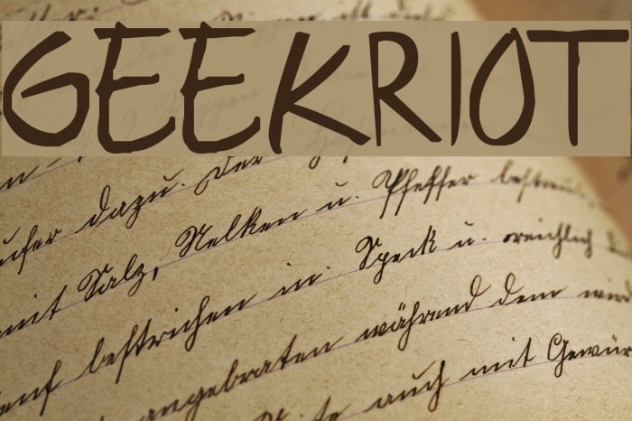 geekriot Font examples