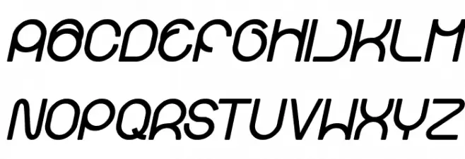 gembira Bold Italic Caratteri MAIUSCOLE
