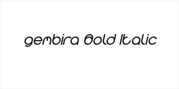 gembira Bold Italic Logo
