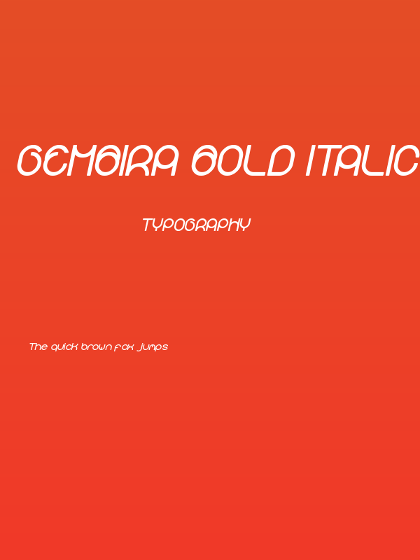 gembira Bold Italic Poster