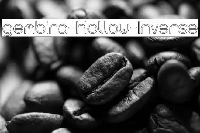 gembira-Hollow-Inverse Font examples