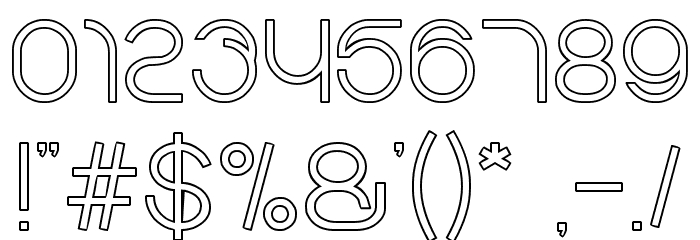 gembira-Hollow Font OTHER CHARS