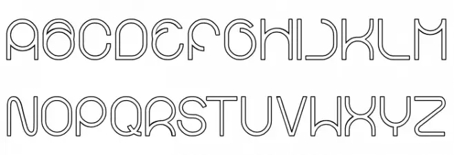 gembira-Hollow Schriftart Groß