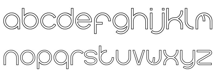 gembira-Hollow Font LOWERCASE
