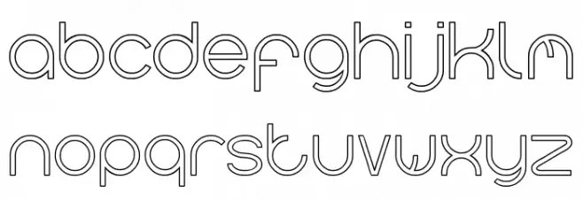 gembira-Hollow 字体 小写