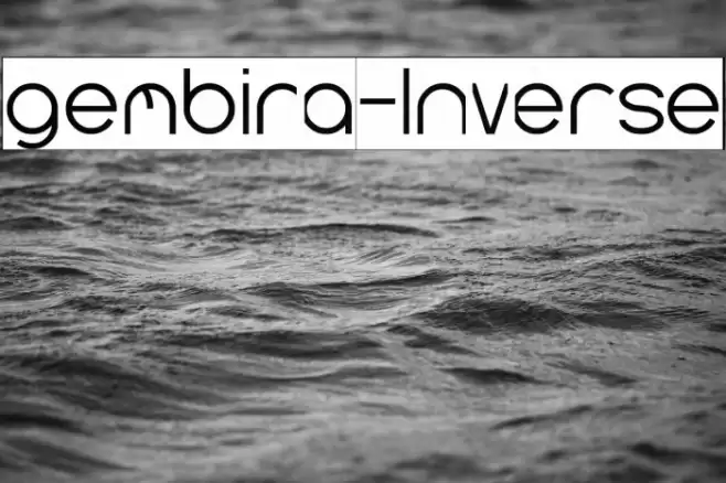 gembira-Inverse Font examples