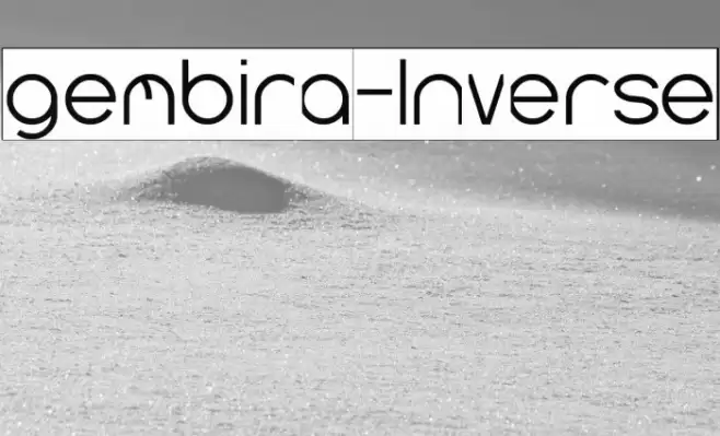 gembira-Inverse Font examples