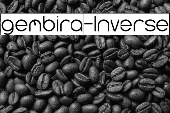 gembira-Inverse Font examples