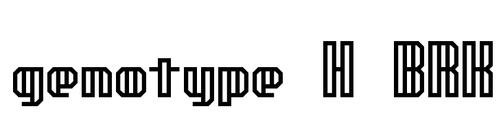 genotype H BRK Font