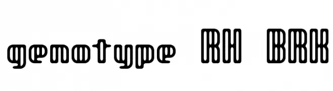 genotype RH BRK  Frei Schriftart Herunterladen