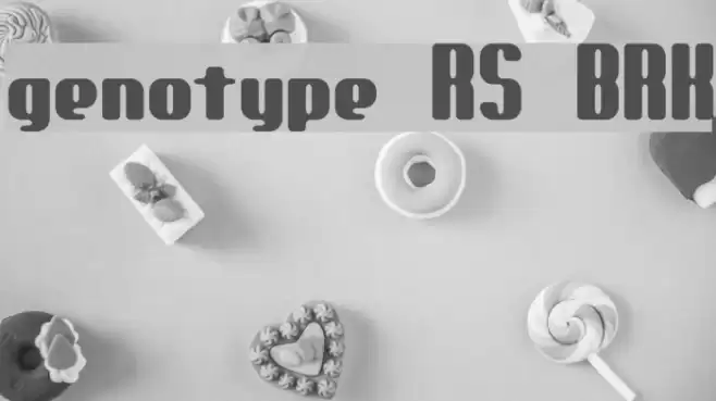 genotype RS BRK Font examples