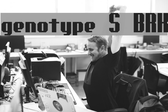 genotype S BRK Font examples
