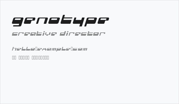 genotype Business Card