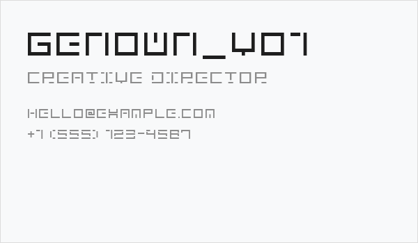 genown_v01 Business Card