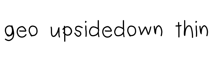 geo upsidedown thin Font