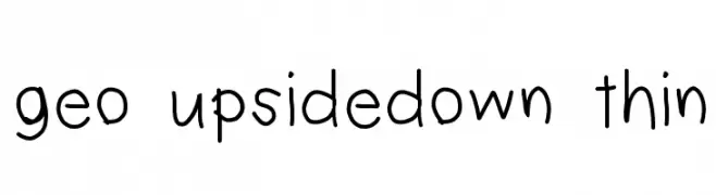 geo upsidedown thin  नि: शुल्क फ़ॉन्ट्स डाउनलोड