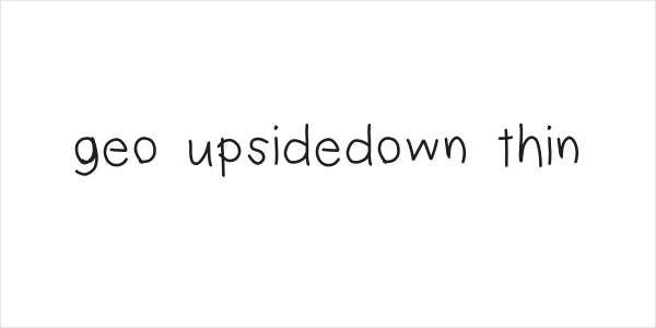 geo upsidedown thin Logo