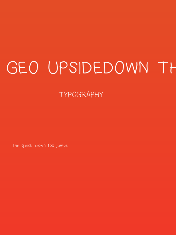 geo upsidedown thin Poster