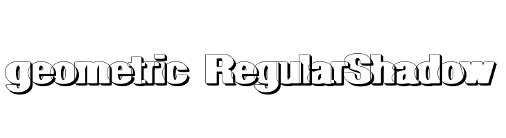 geometric RegularShadow Font