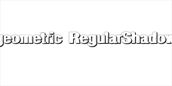 geometric RegularShadow Logo