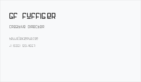 GF Fuffiger Business Card