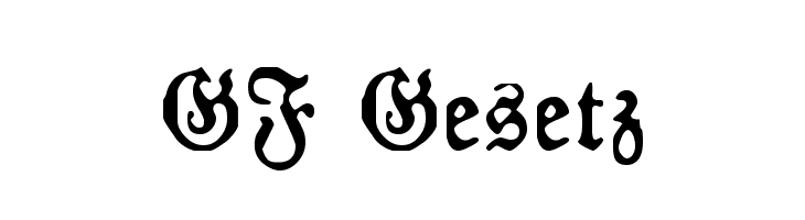 GF Gesetz Font