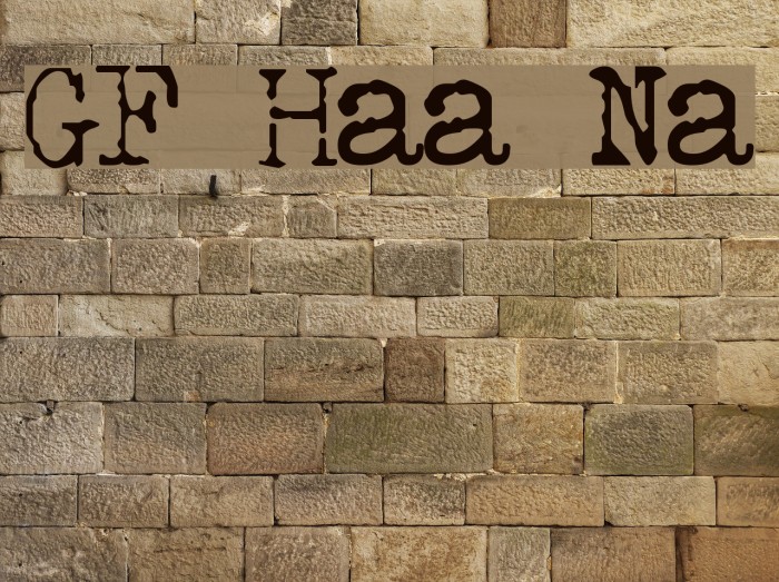 GF Halda Normal Font examples