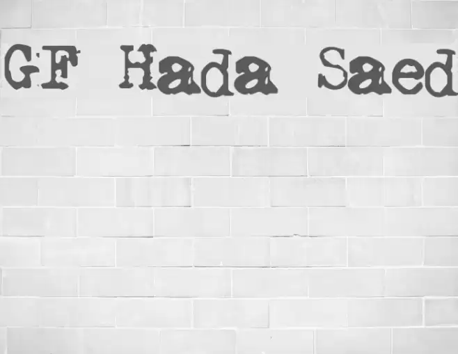 GF Halda Smashed Caratteri examples