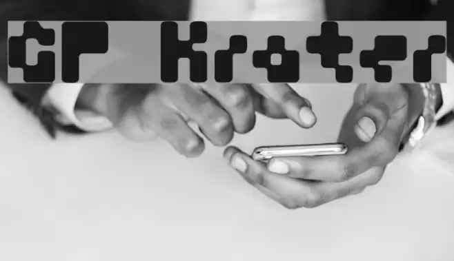 GF Krater Font examples