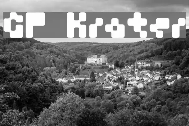 GF Krater Font examples