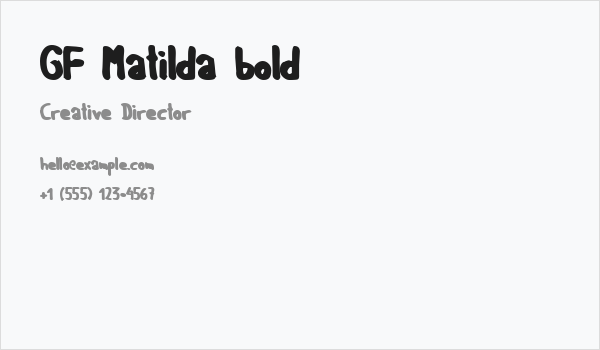 GF Matilda bold Business Card