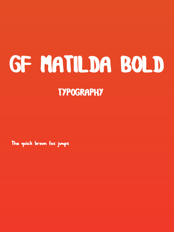 GF Matilda bold Poster