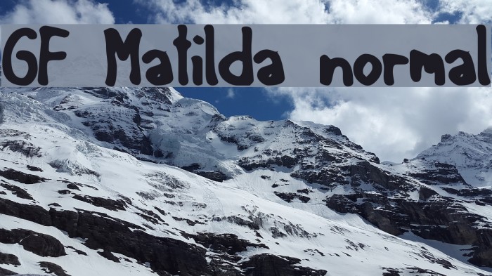 GF Matilda normal フォント examples