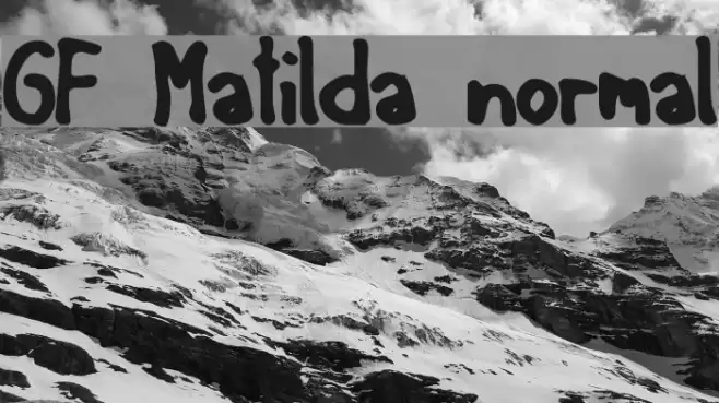 GF Matilda normal フォント examples