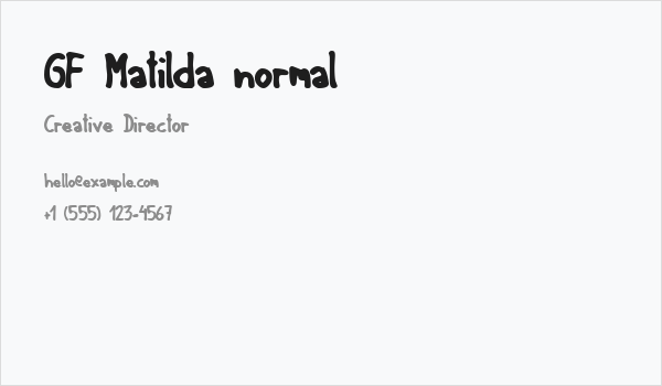 GF Matilda normal Business Card