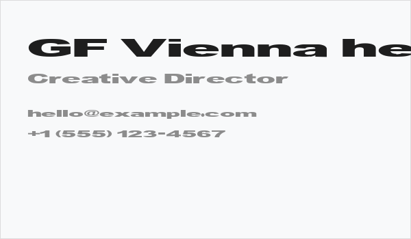 GF Vienna heavy Business Card