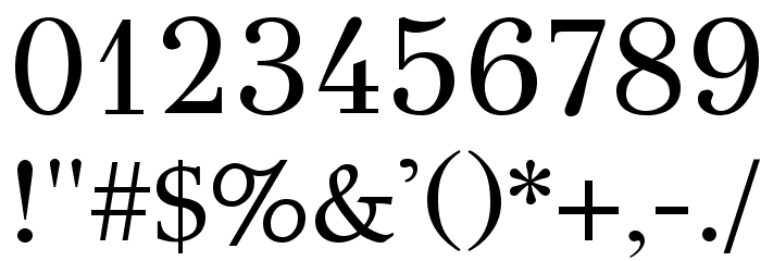 GFS Didot Regular Font OTHER CHARS