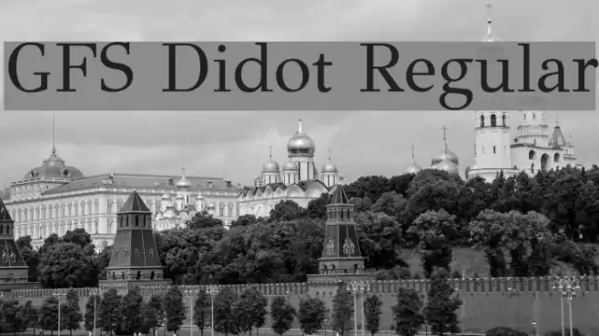 GFS Didot Regular Schriftart examples