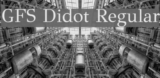 GFS Didot Regular Schriftart examples