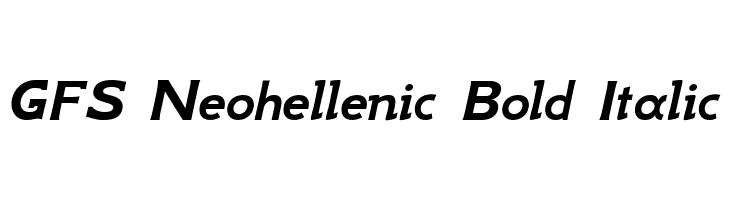GFS Neohellenic Bold Italic Font