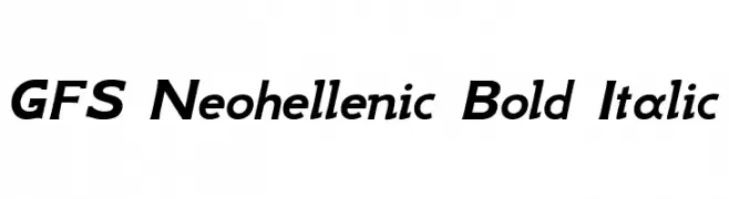 GFS Neohellenic Bold Italic  Frei Schriftart Herunterladen