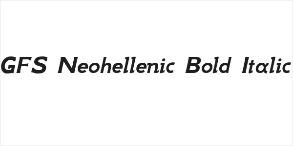 GFS Neohellenic Bold Italic Logo