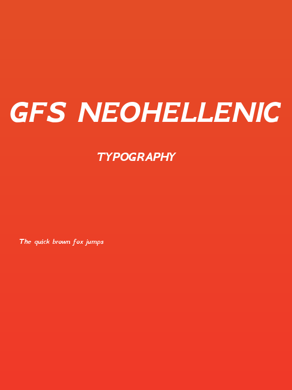GFS Neohellenic Bold Italic Poster