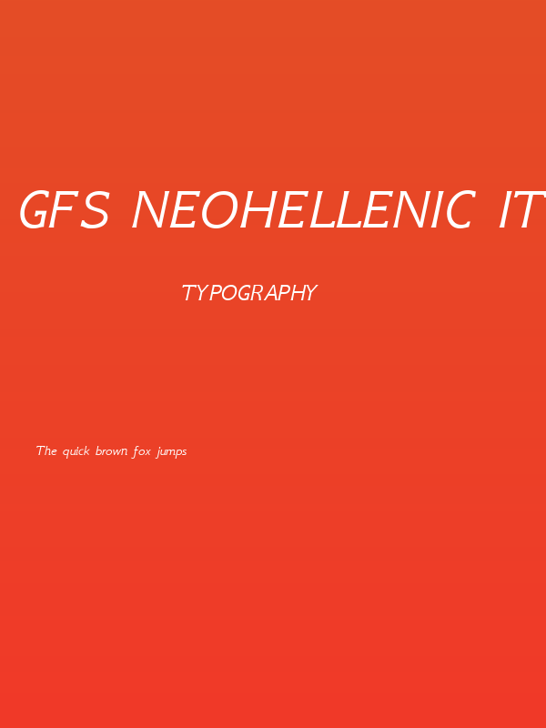 GFS Neohellenic Italic Poster