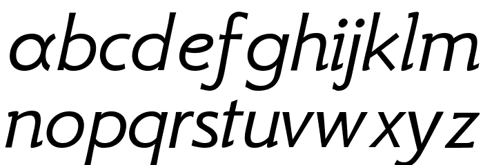 GFS Neohellenic Italic Font LOWERCASE