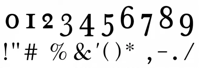 GFSBaskerville-Regular Font OTHER CHARS