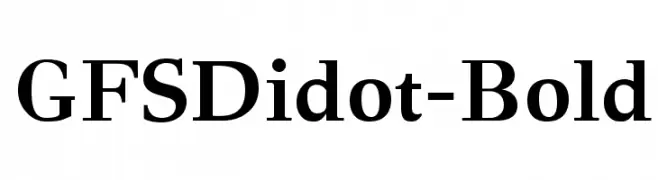 GFSDidot-Bold  Frei Schriftart Herunterladen