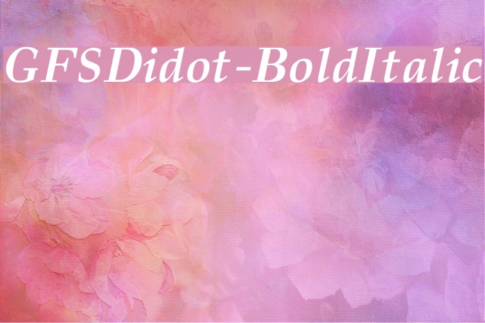 GFSDidot-BoldItalic Font examples