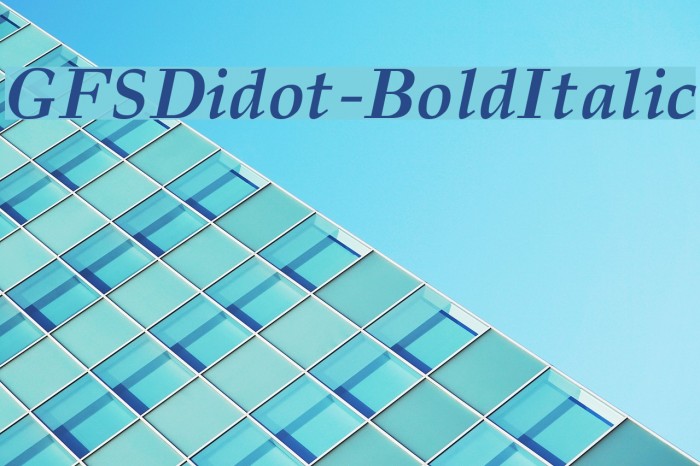GFSDidot-BoldItalic Font examples