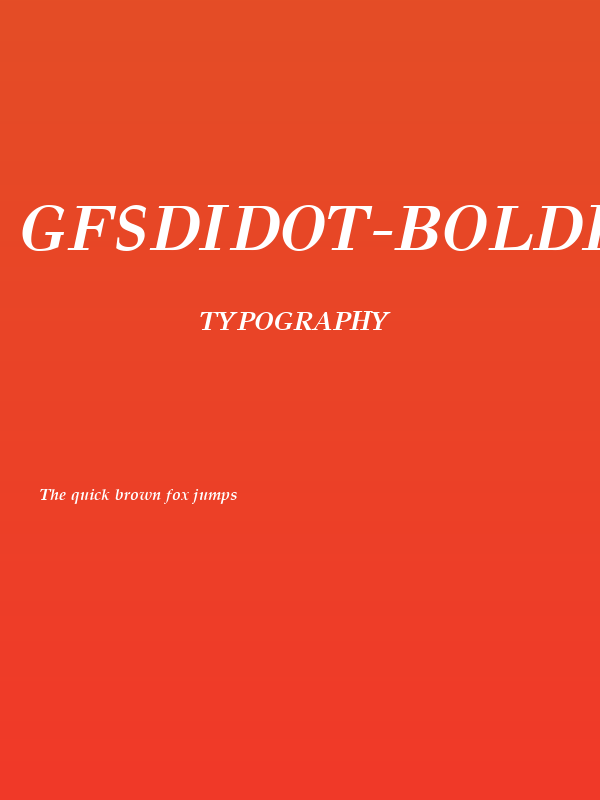 GFSDidot-BoldItalic Poster